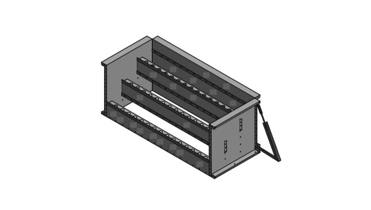 8' Wide Steel Step w/ 6" Radius Corners